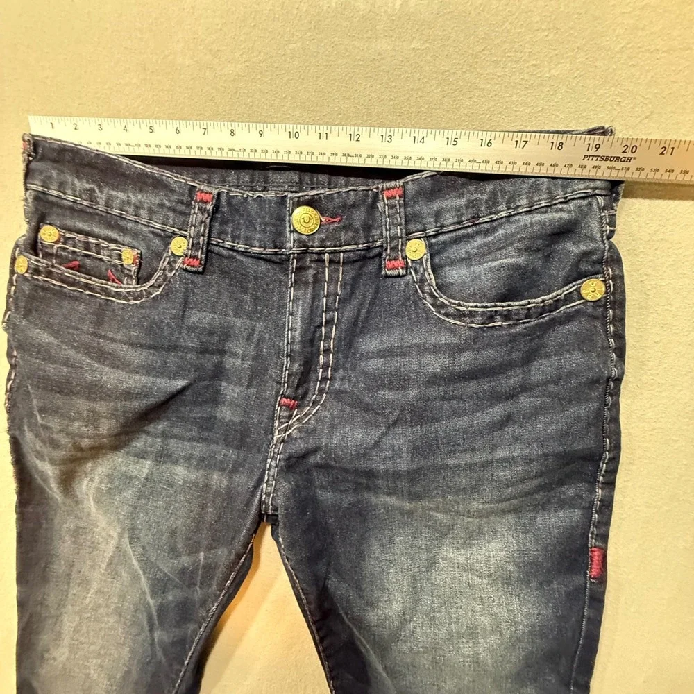 True Religion Rocco Y2K Streetwear Relaxed Skinny‎ Designer Denim Jeans Men 38